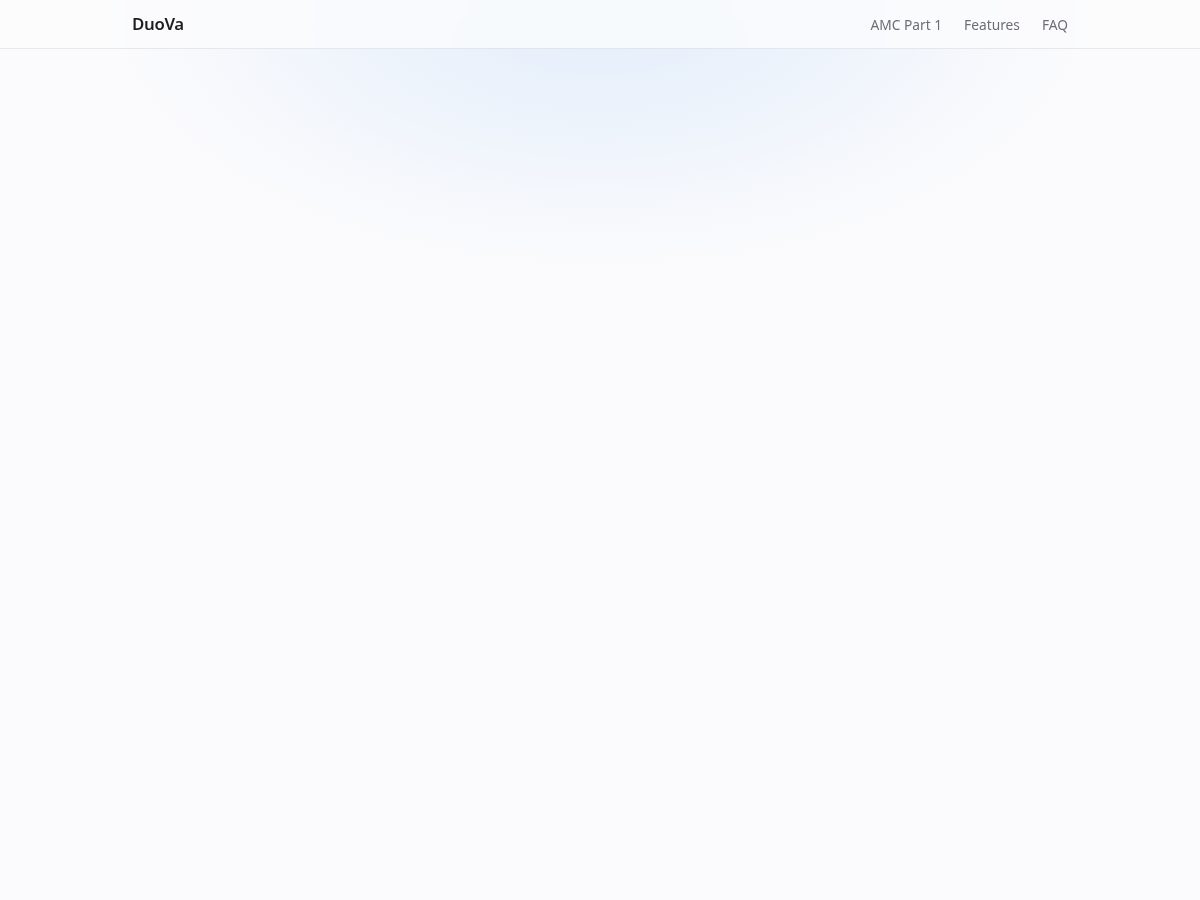 Landing-page snapshot of duovastudy.com