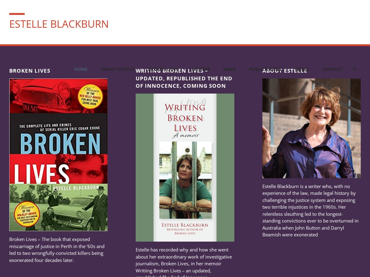 Landing-page snapshot of estelleblackburn.online