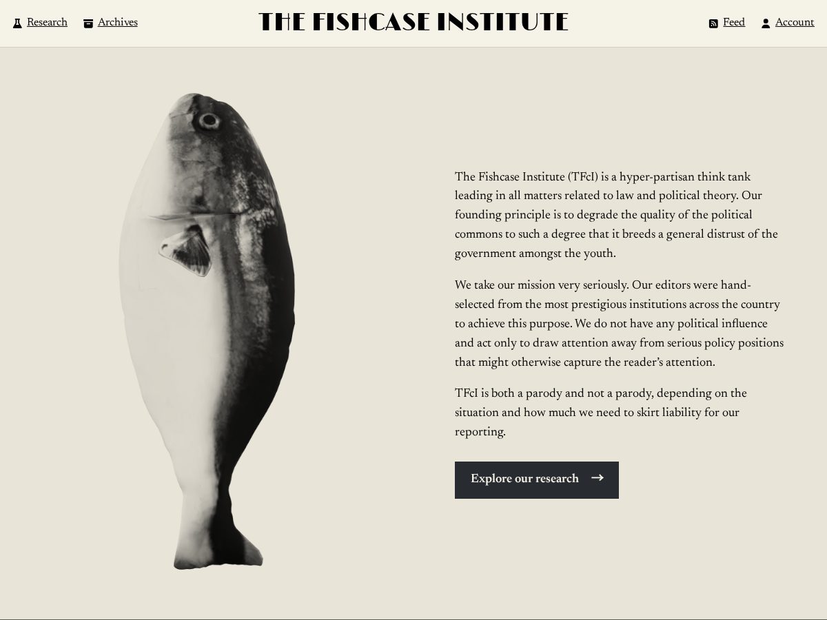 Landing-page snapshot of fishcase.org