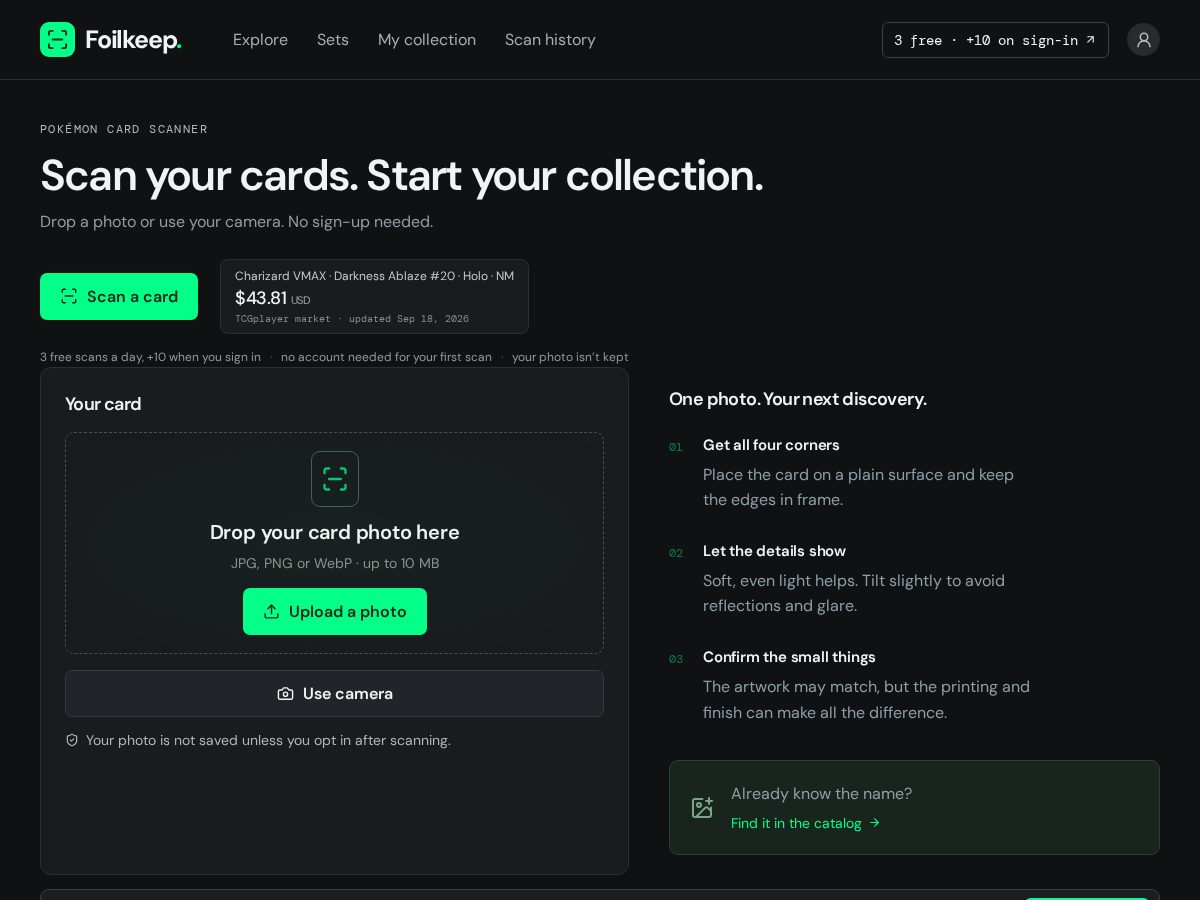 Landing-page snapshot of foilkeep.com