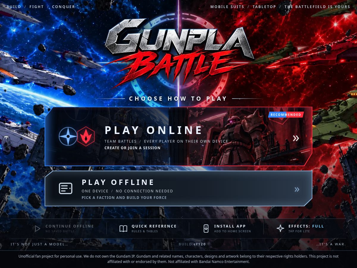 Landing-page snapshot of gunplabattle.app