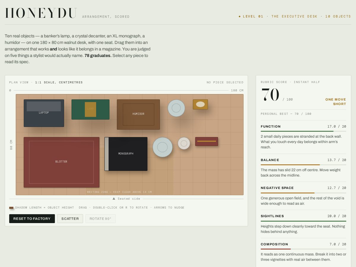 Landing-page snapshot of honeydu.app
