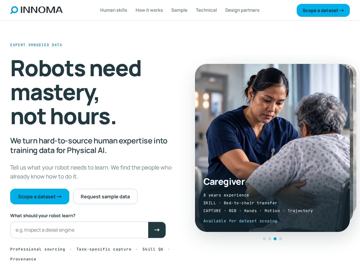 Landing-page snapshot of innomalabs.com