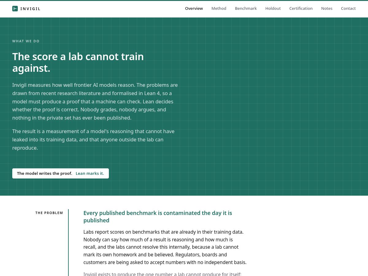 Landing-page snapshot of invigil.org