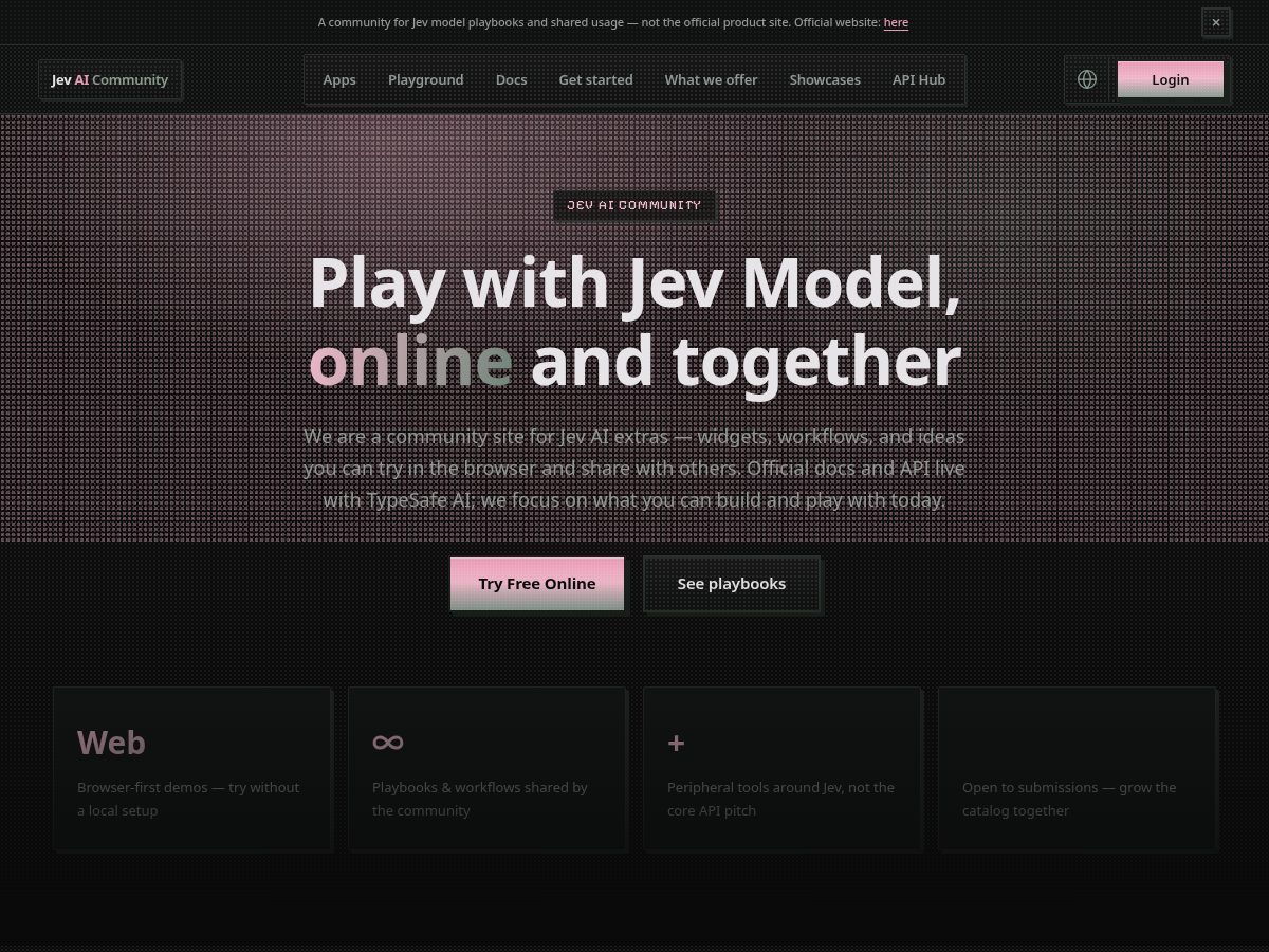 Landing-page snapshot of jevai.org