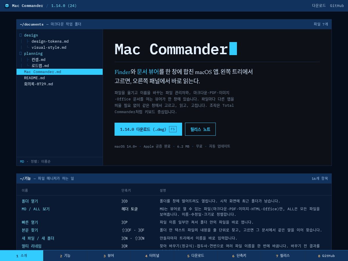 Landing-page snapshot of maccommander.com