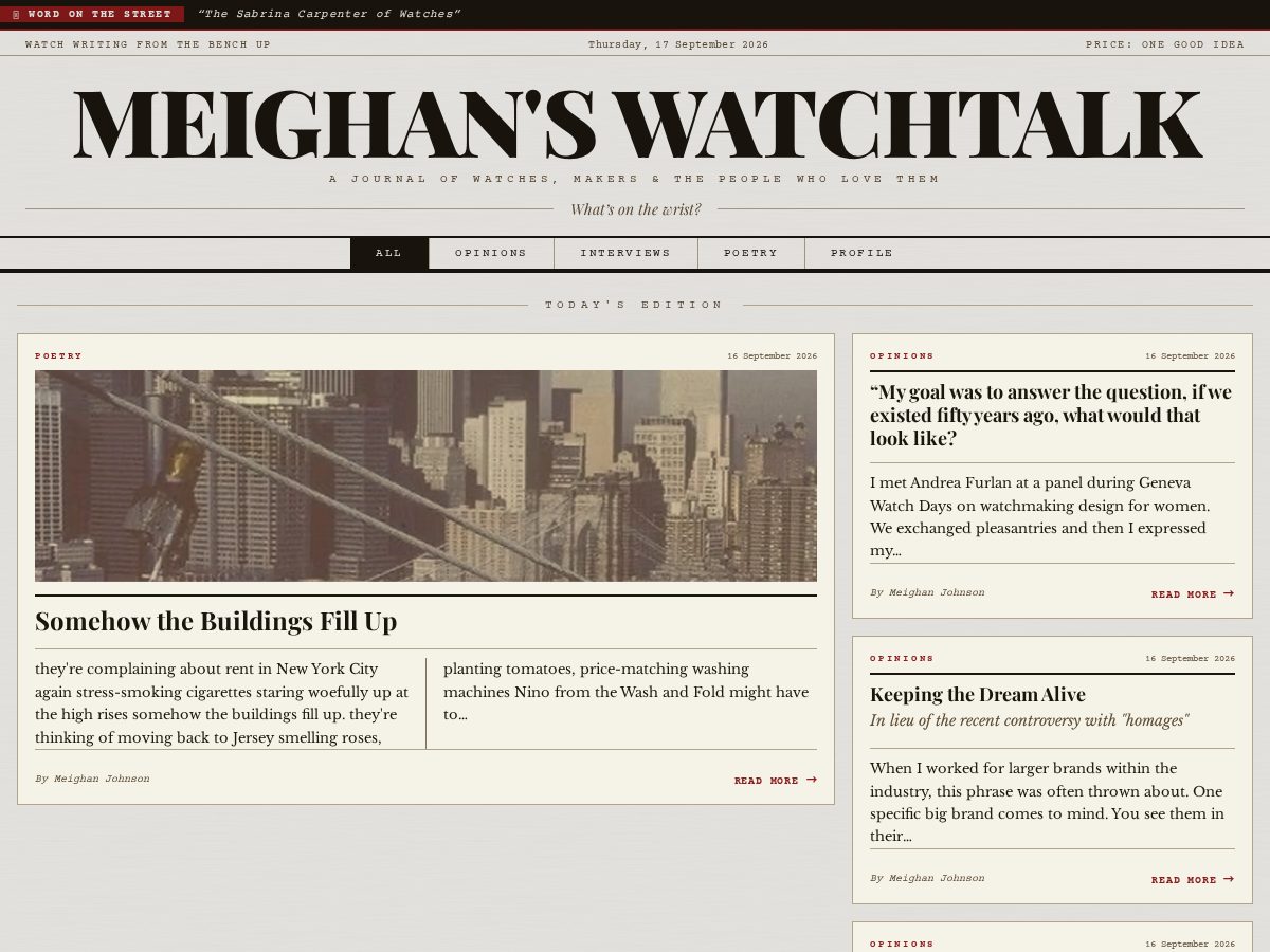 Landing-page snapshot of meighanswatchtalk.com