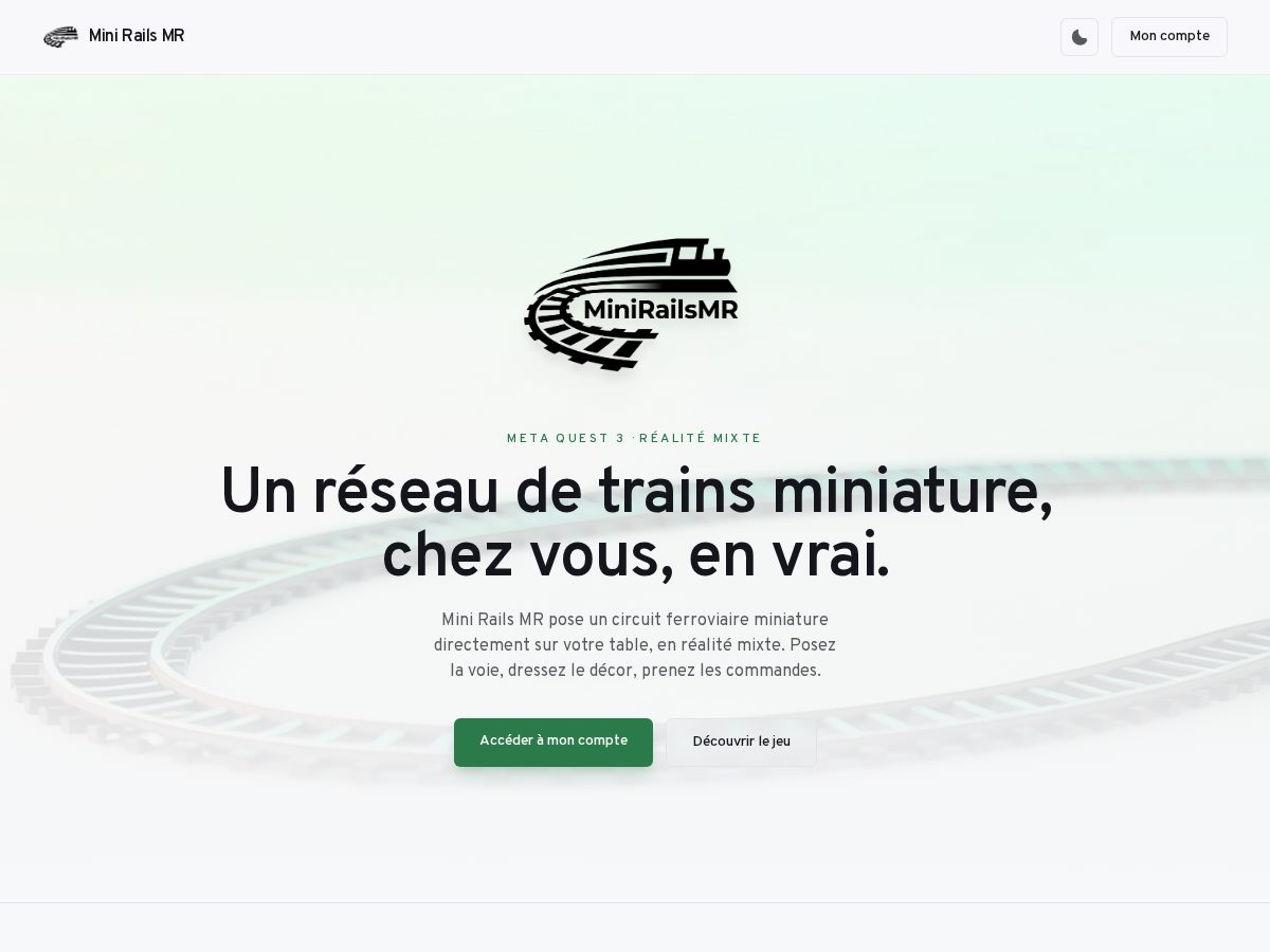 Landing-page snapshot of minirailsmr.com