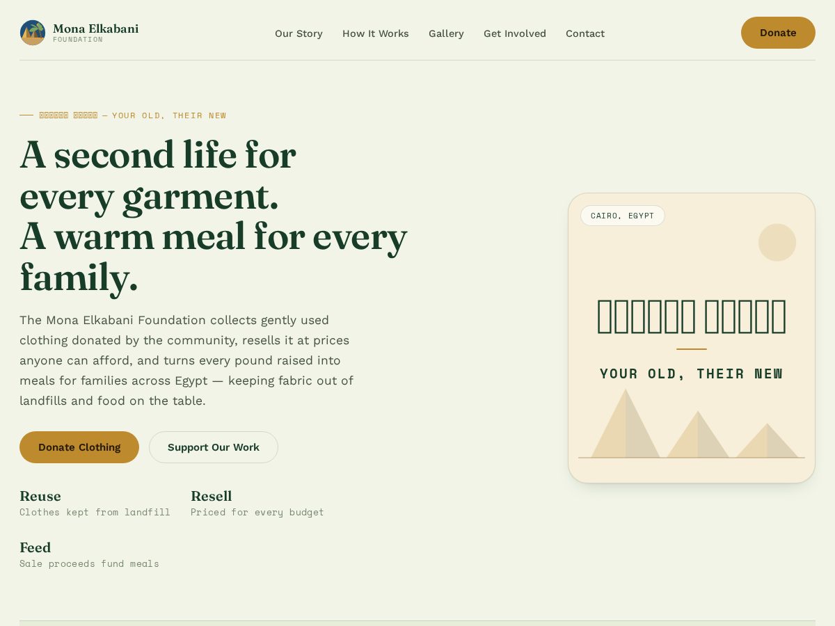 Landing-page snapshot of monaelkabanifoundation.org