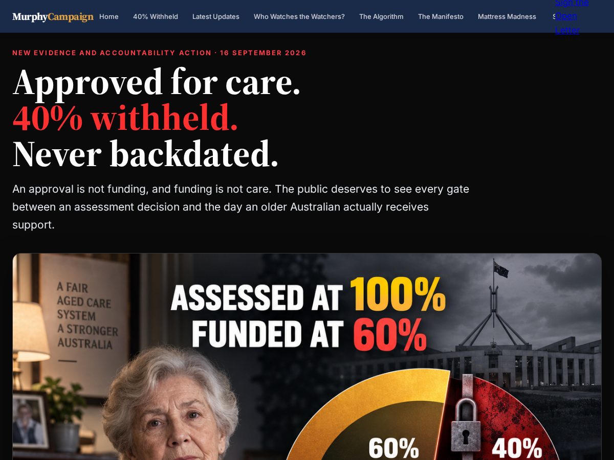 Landing-page snapshot of murphycampaign.online