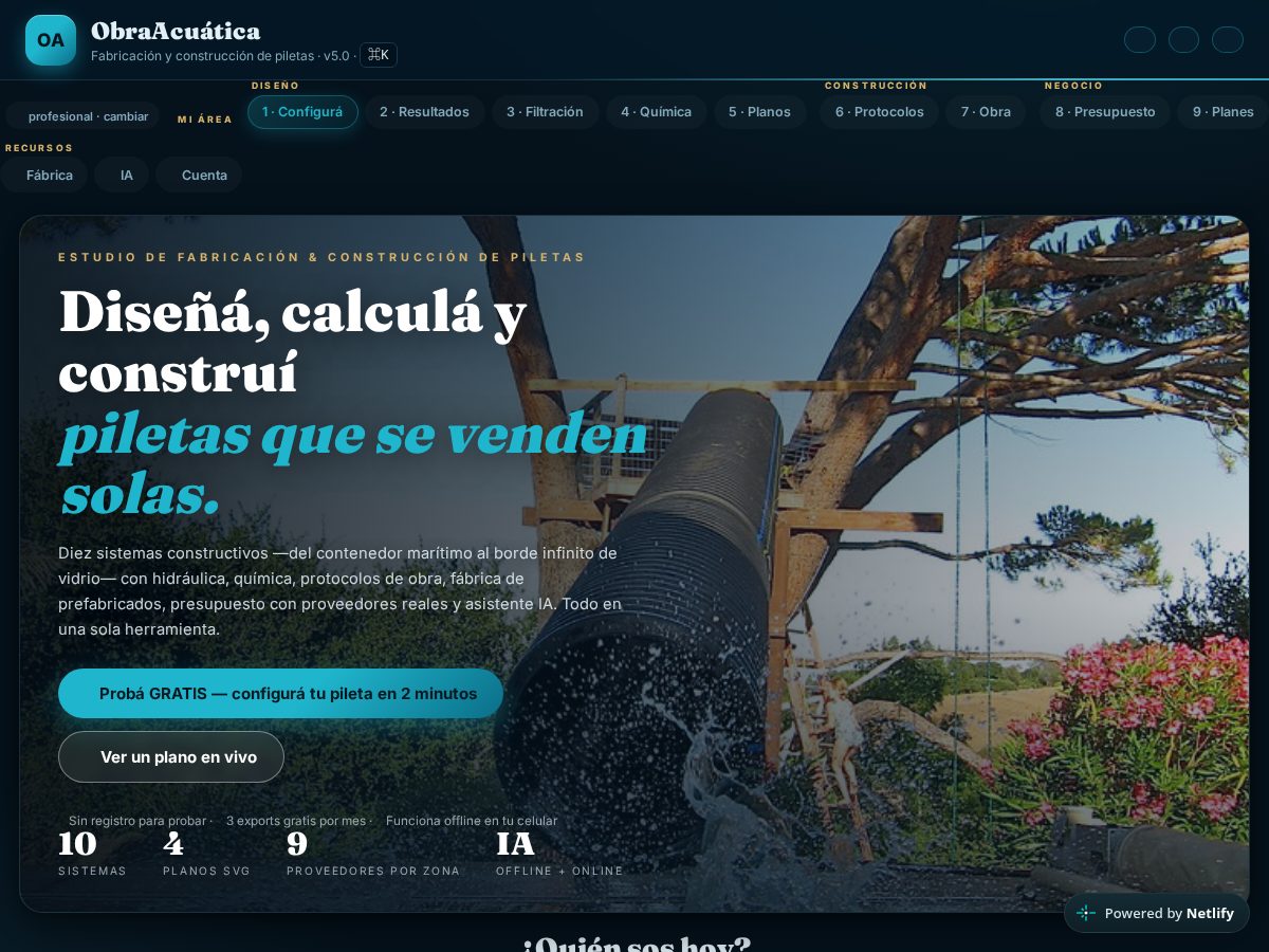 Landing-page snapshot of obraacuatica.com