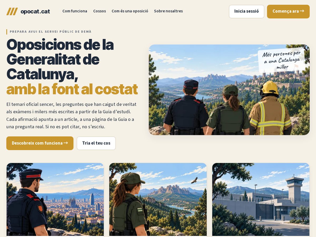 Landing-page snapshot of opocat.cat