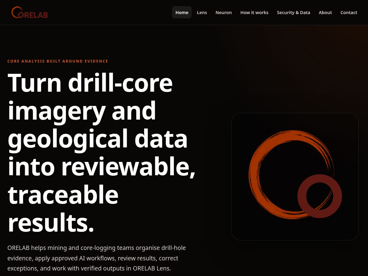Landing-page snapshot of orelab.online