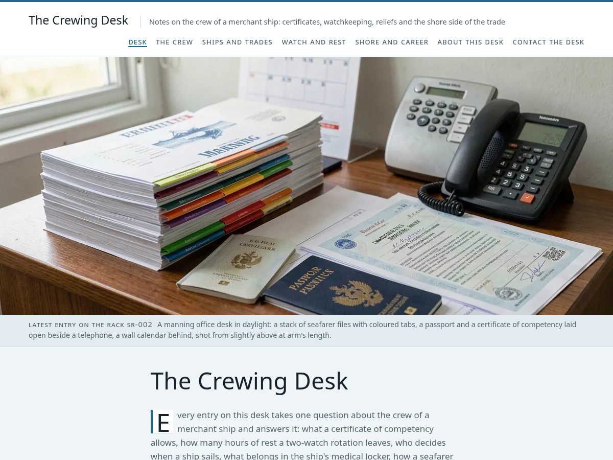 Landing-page snapshot of priscocrewing.com