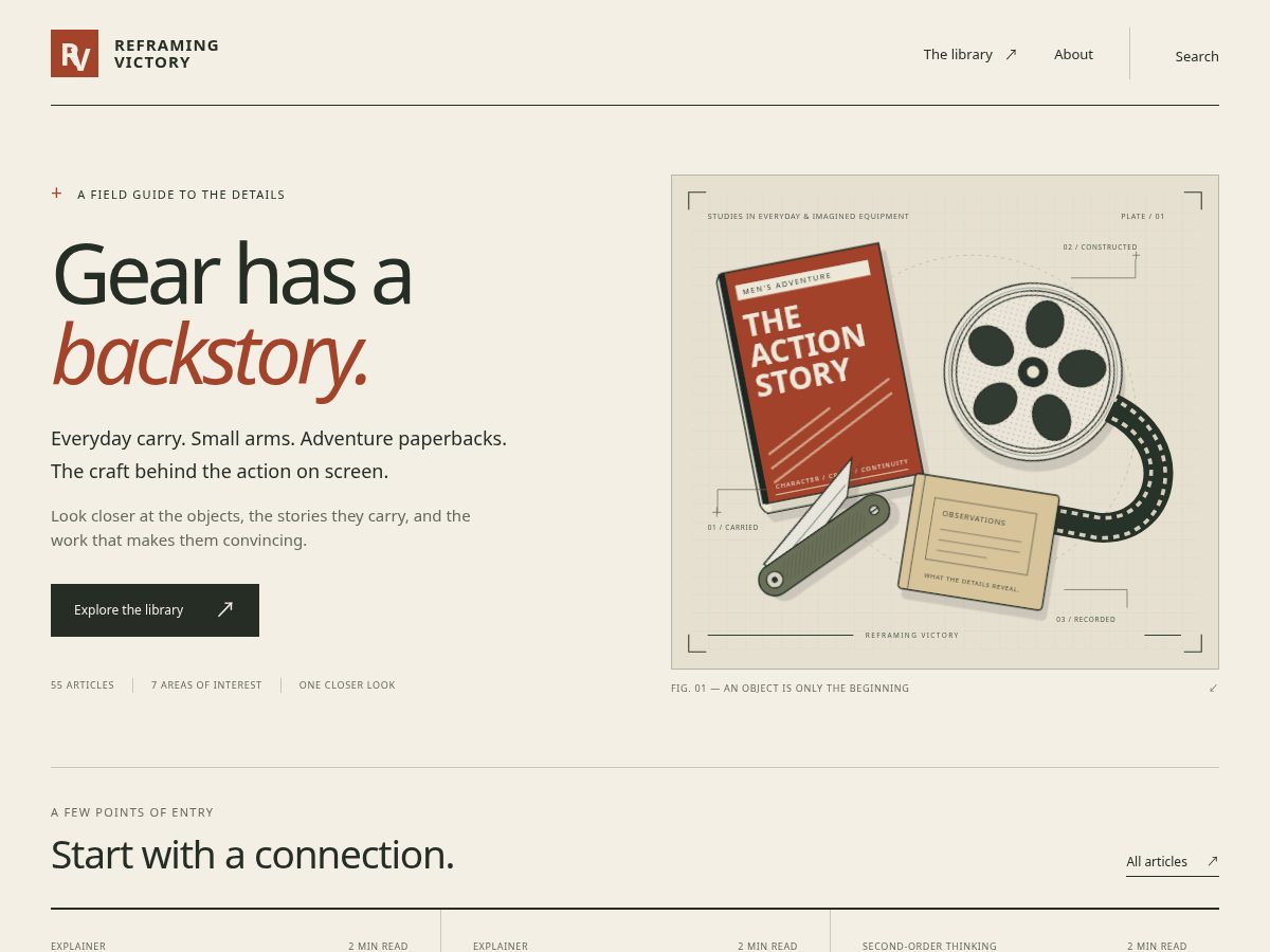 Landing-page snapshot of reframingvictory.com