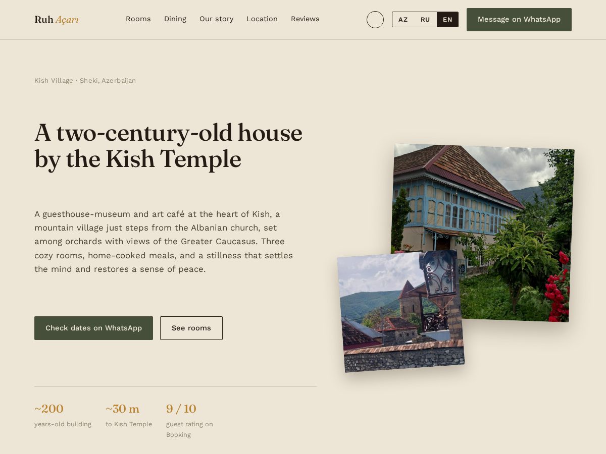 Landing-page snapshot of ruhachari.com