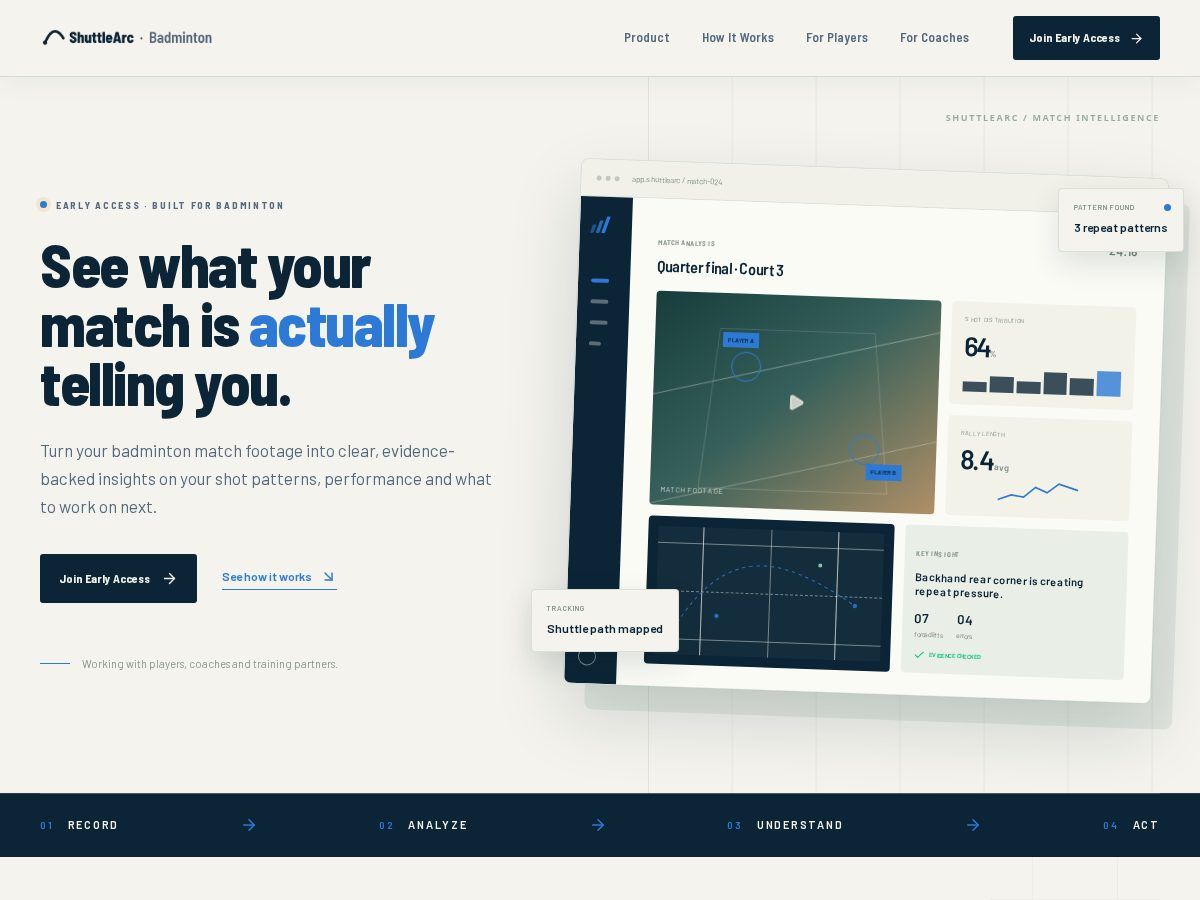 Landing-page snapshot of shuttlearc.com