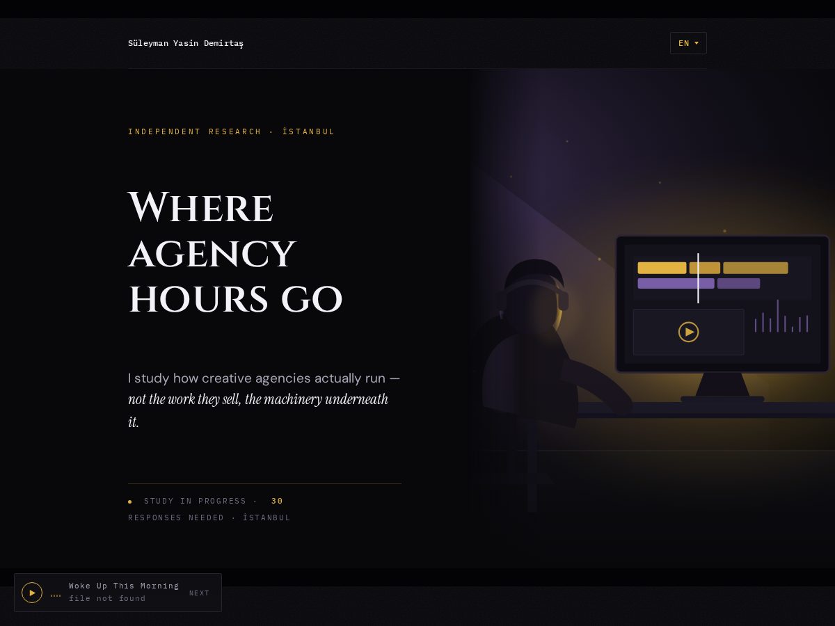 Landing-page snapshot of suleymandemirtas.com