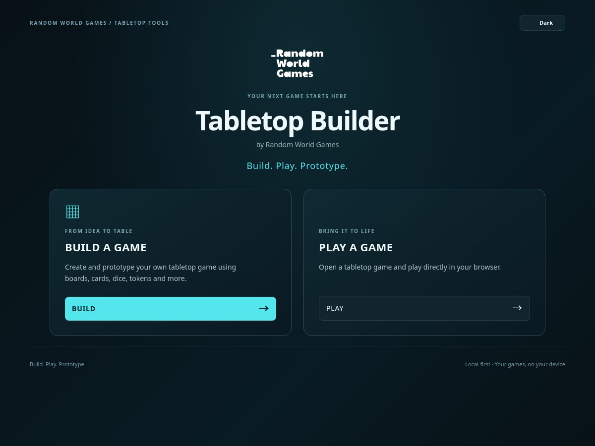Landing-page snapshot of tabletop-builder.com