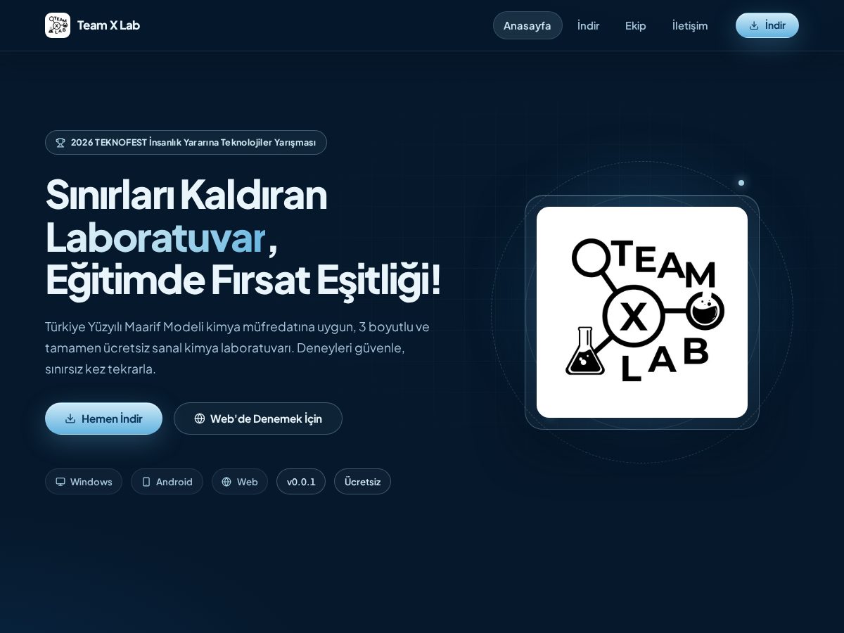 Landing-page snapshot of teamxlab.org