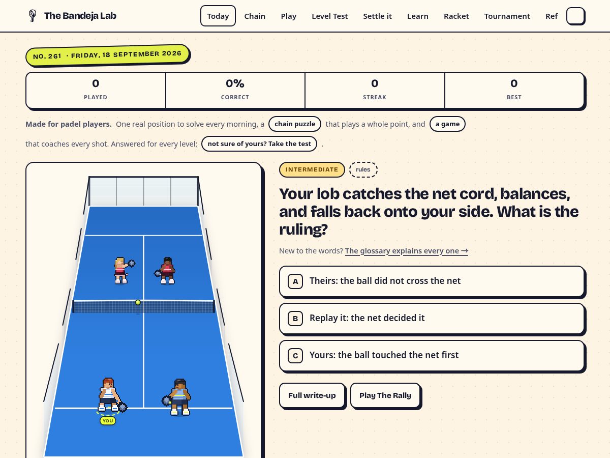 Landing-page snapshot of thebandejalab.com