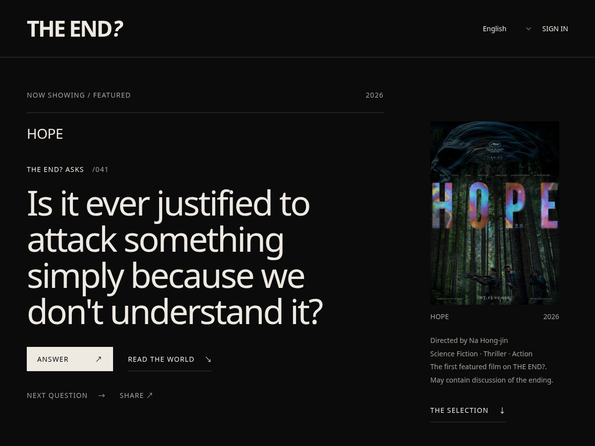 Landing-page snapshot of theendasks.com