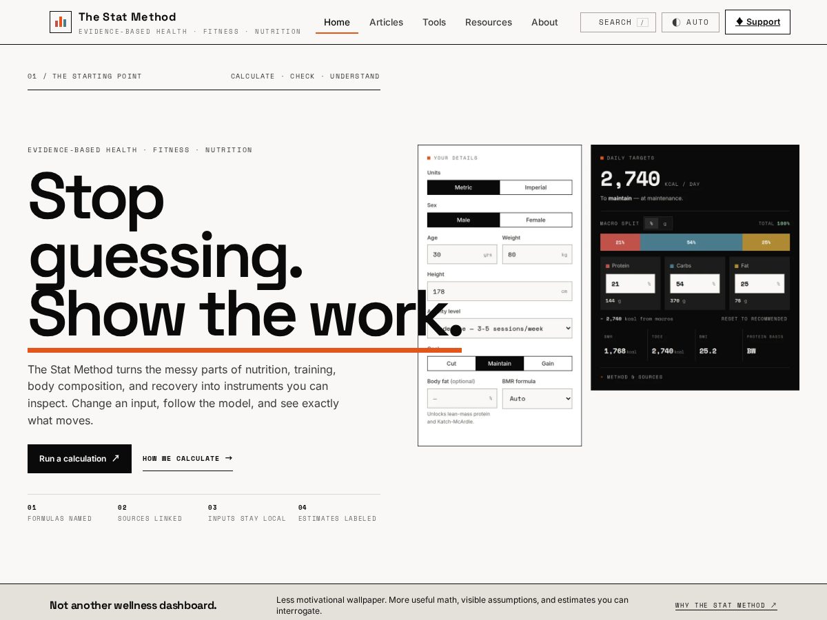 Landing-page snapshot of thestatmethod.com