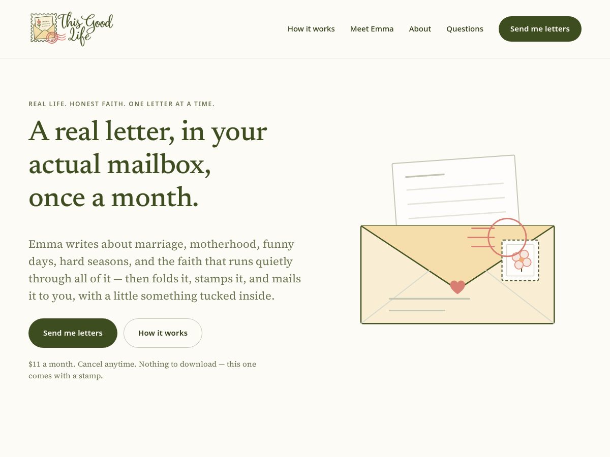 Landing-page snapshot of thisgoodlife.club