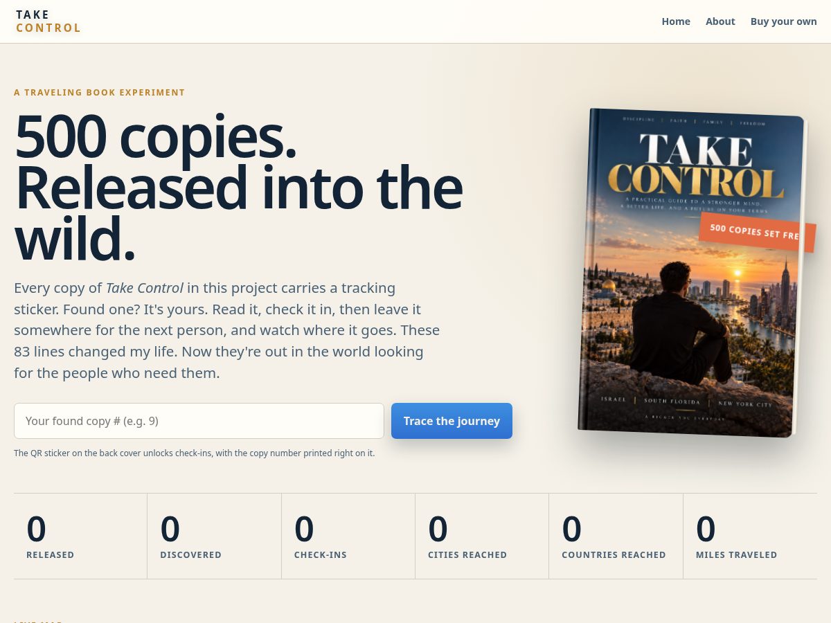 Landing-page snapshot of tookcontrol.com