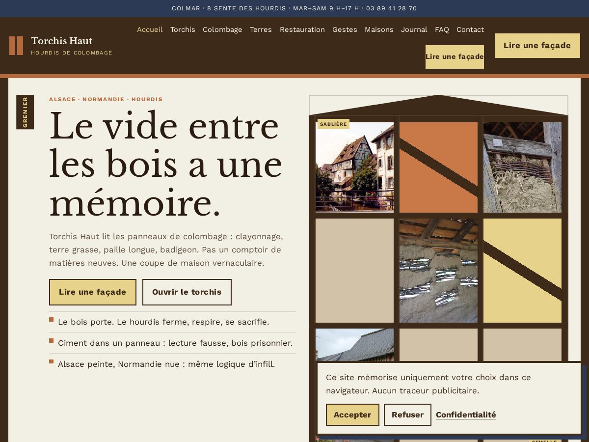 Landing-page snapshot of torchishaut.digital