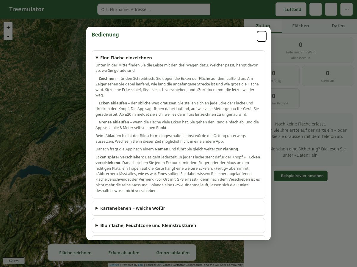 Landing-page snapshot of treemulator.org