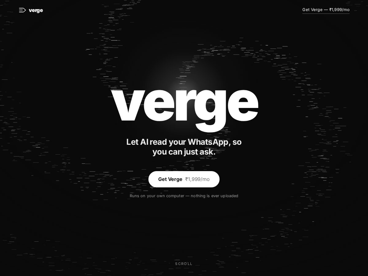 Landing-page snapshot of vergeai.site