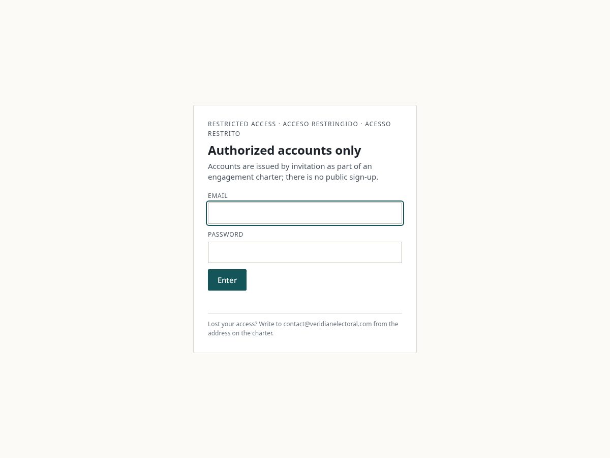 Landing-page snapshot of veridianelectoral.com