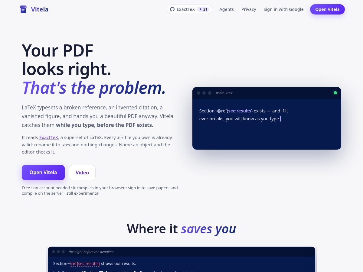 Landing-page snapshot of vitela.academy