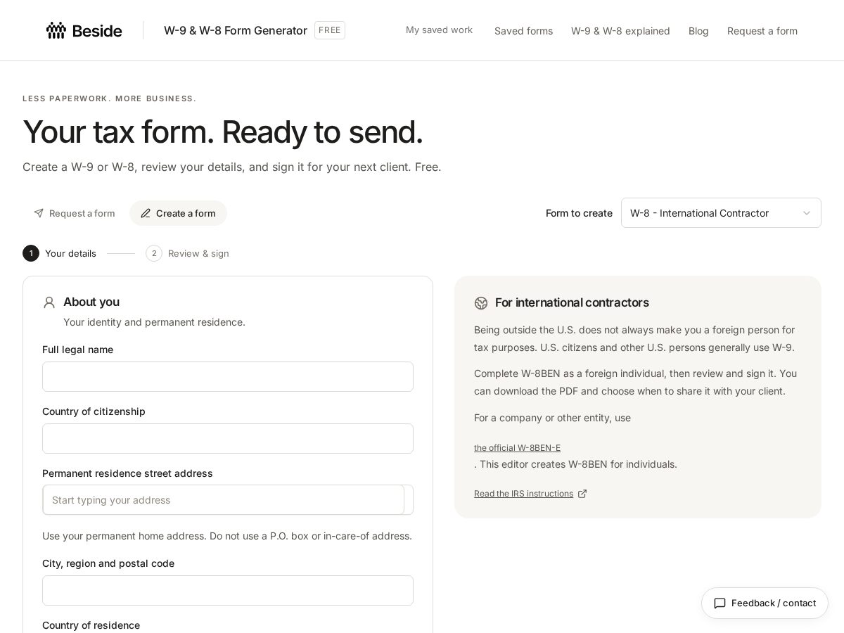 Landing-page snapshot of w8signature.com