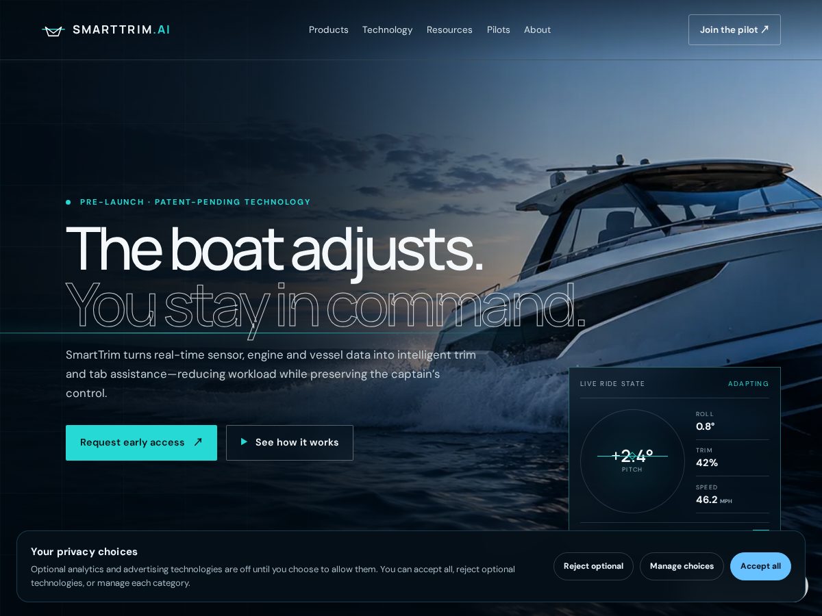 Landing-page snapshot of walkermarinetech.com