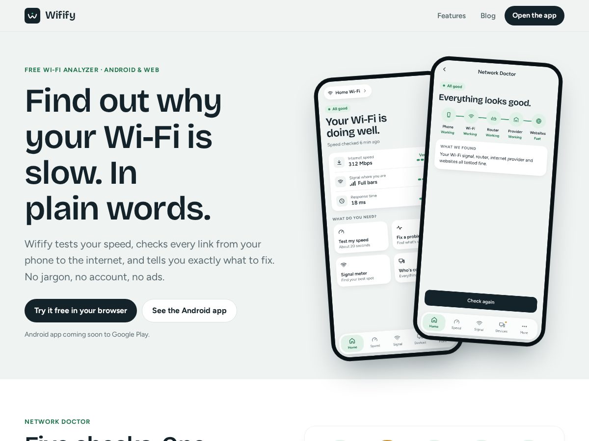 Landing-page snapshot of wifify.app