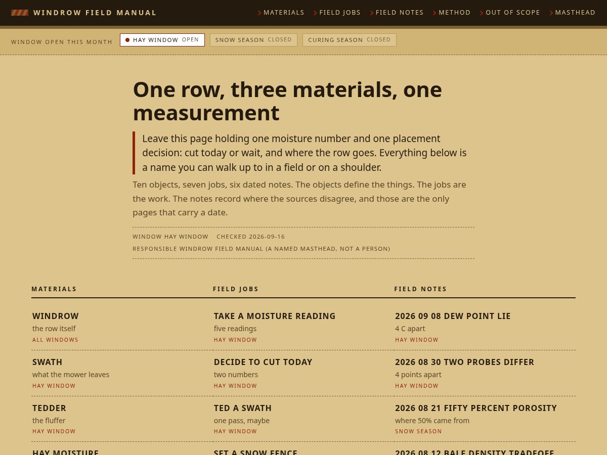 Landing-page snapshot of windrow.top