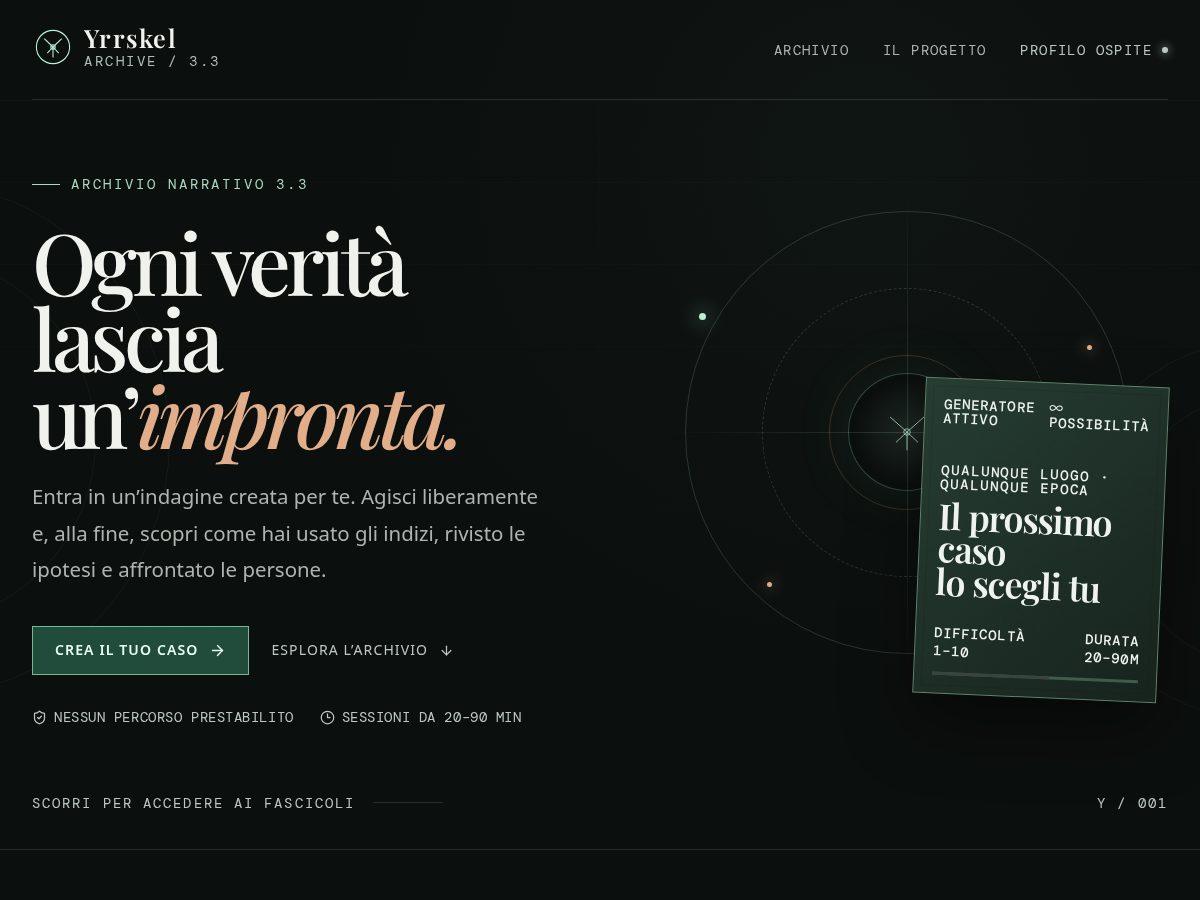 Landing-page snapshot of yrrskel.com