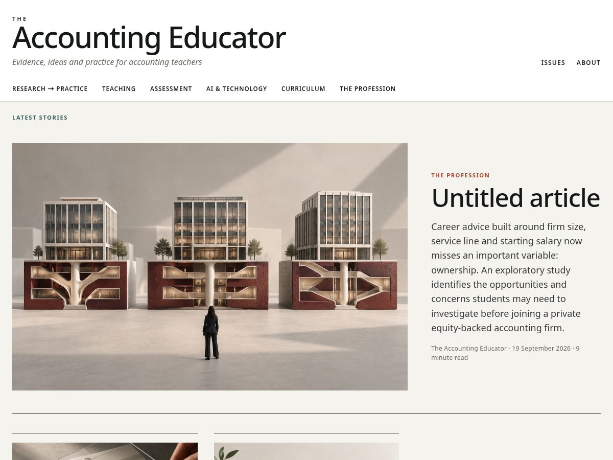 Landing-page snapshot of accountingeducator.org