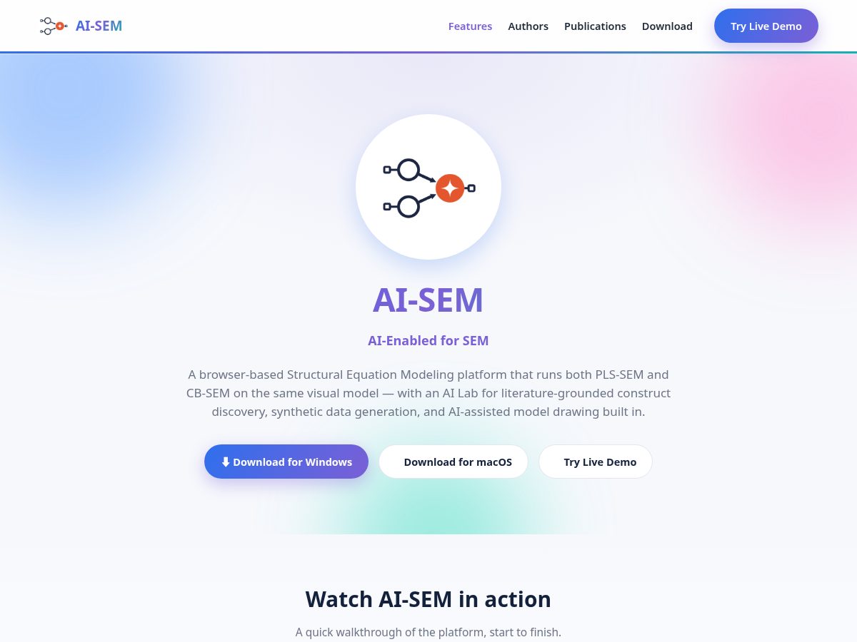 Landing-page snapshot of ai-sem.com
