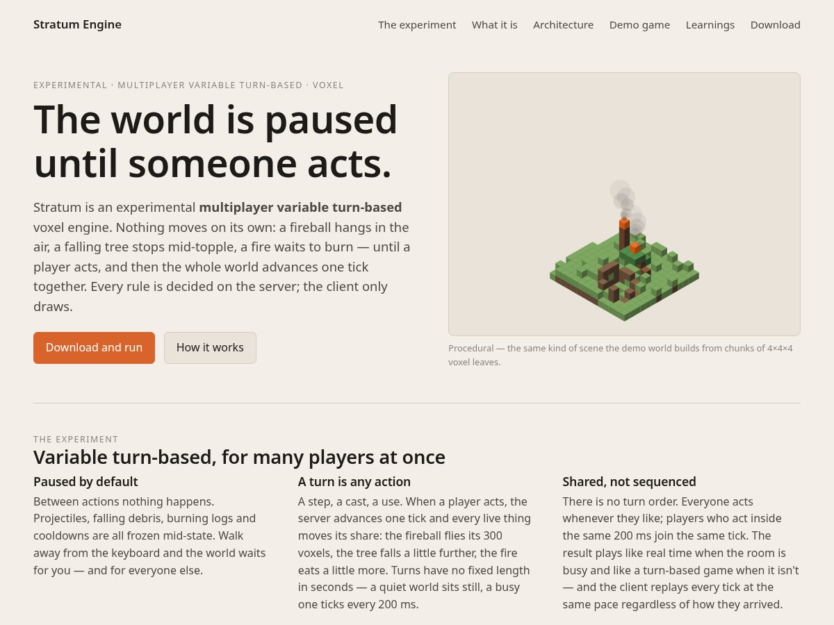 Landing-page snapshot of alotofvoxels.online
