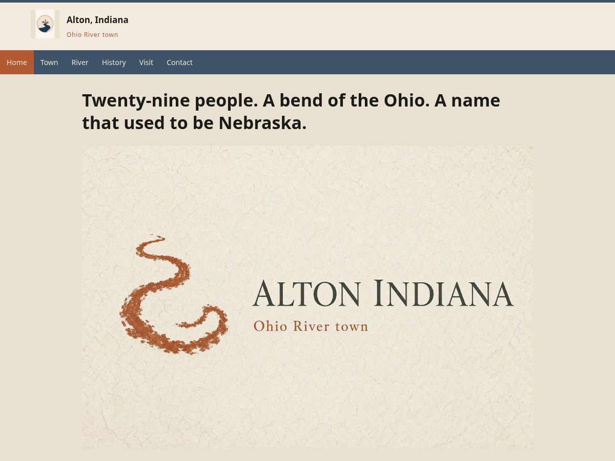 Landing-page snapshot of altonindiana.com