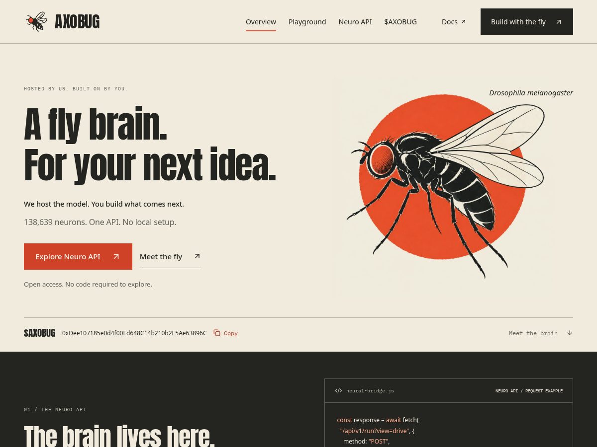 Landing-page snapshot of axobug.com