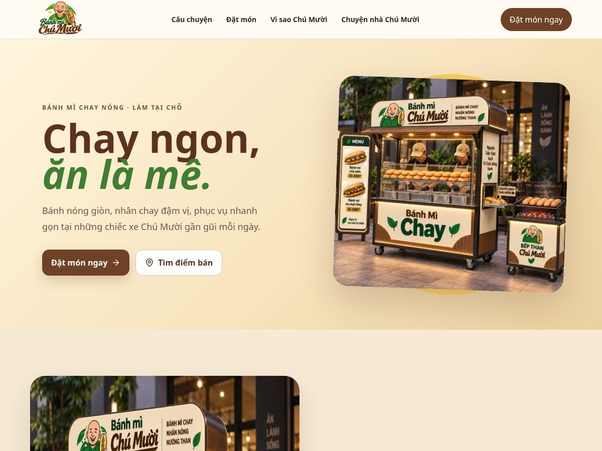 Landing-page snapshot of banhmichumuoi.com