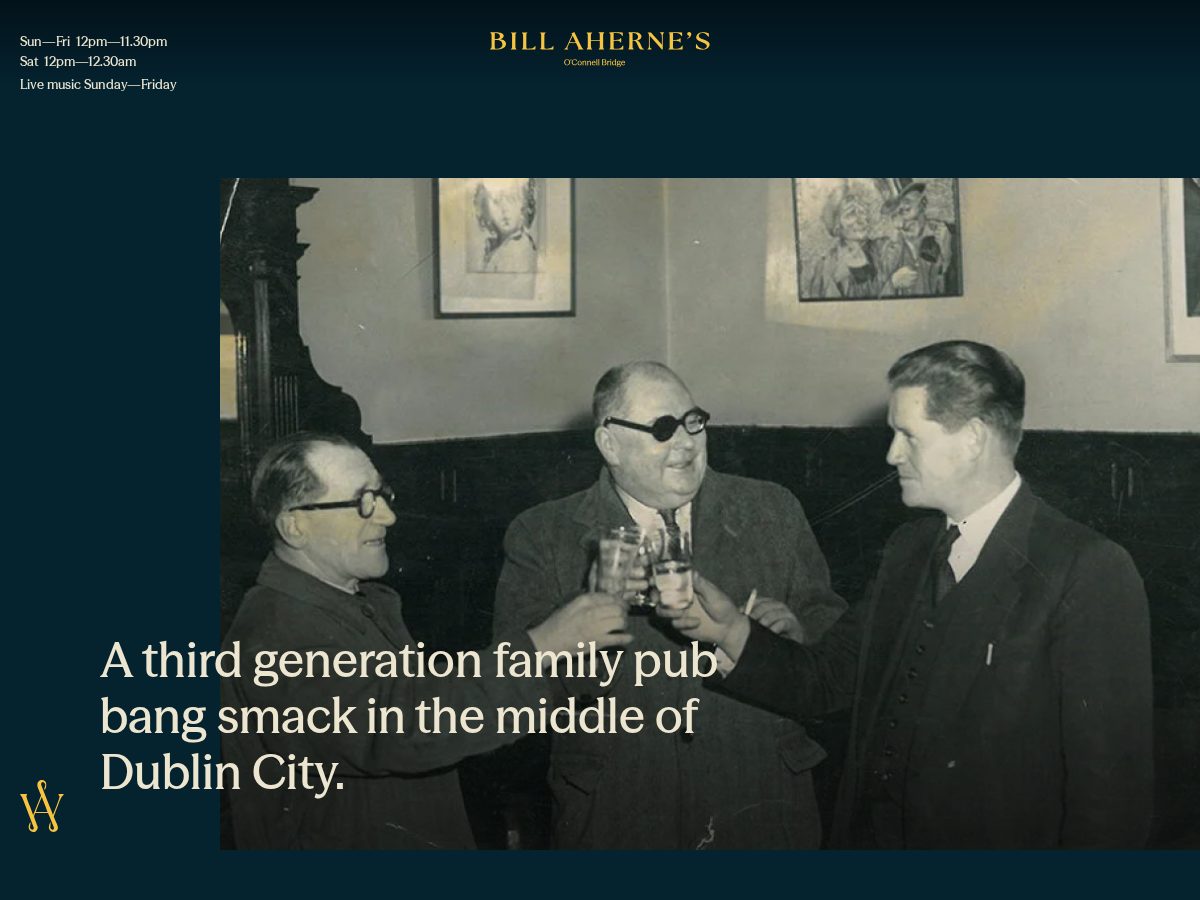 Landing-page snapshot of billahernesdublin.com