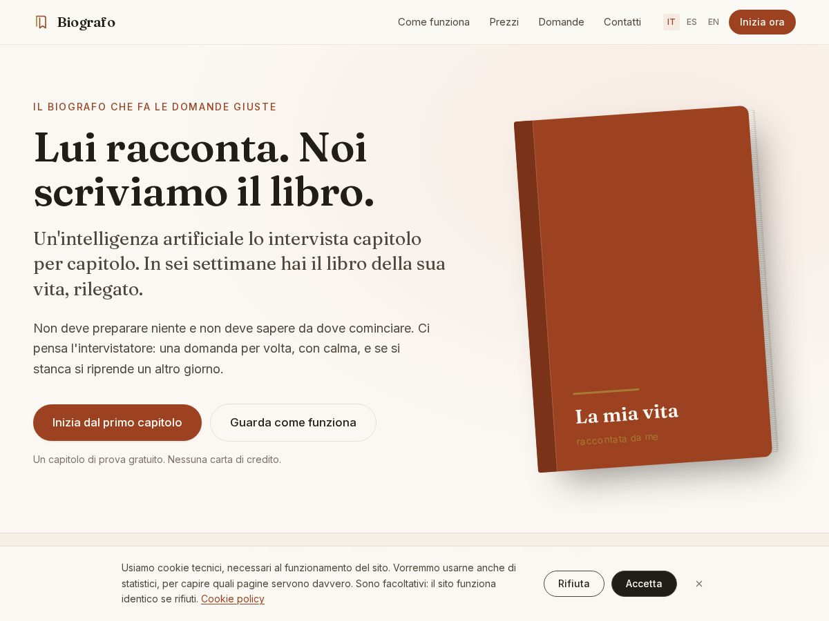 Landing-page snapshot of biografo.net