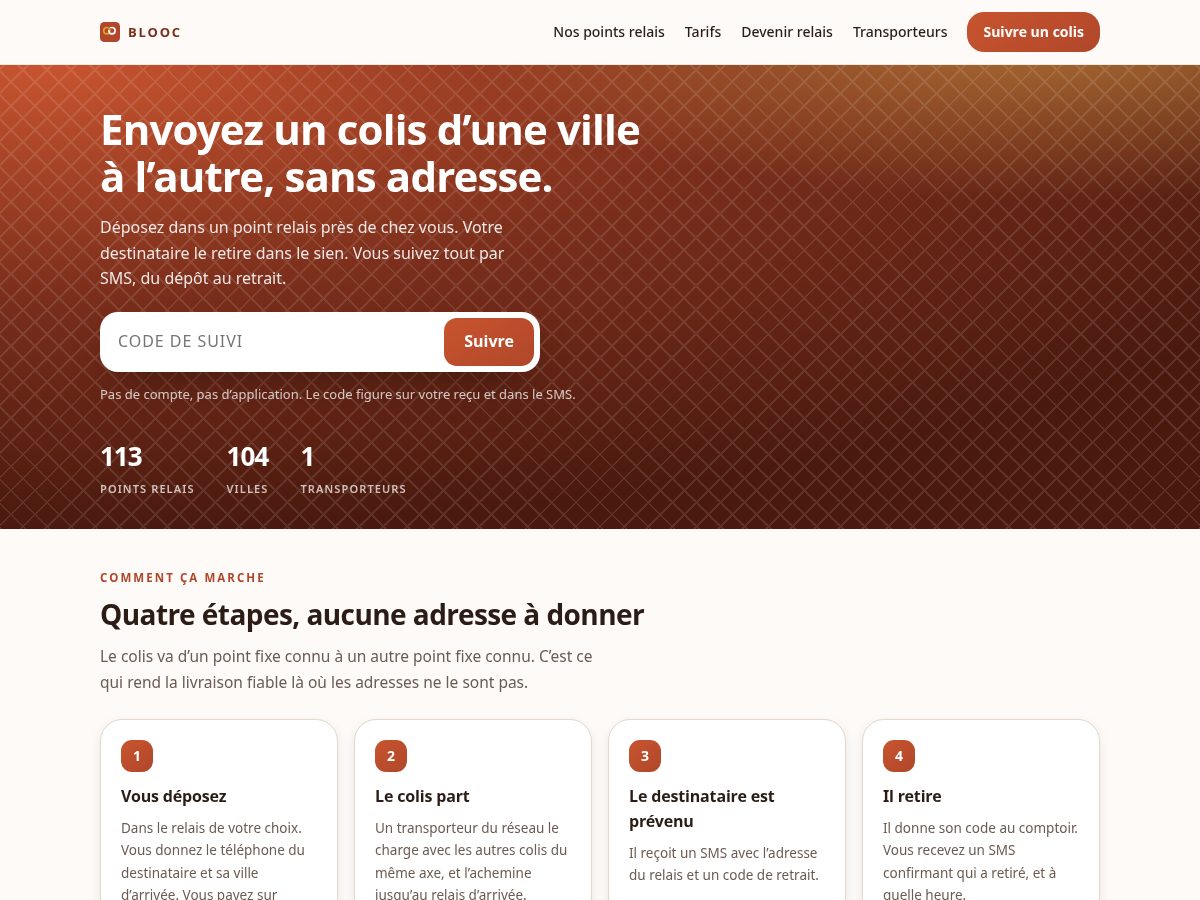 Landing-page snapshot of blooc.africa