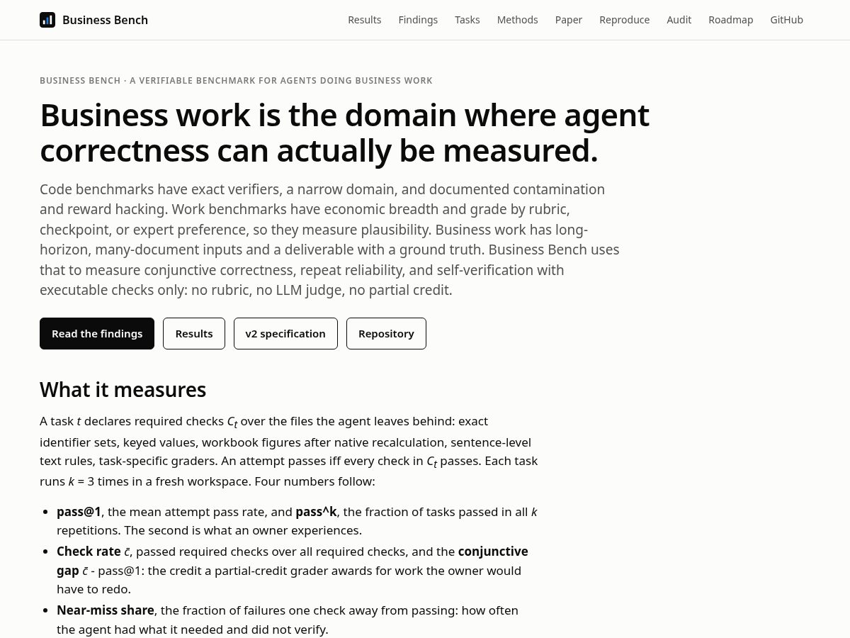 Landing-page snapshot of businessbench.org