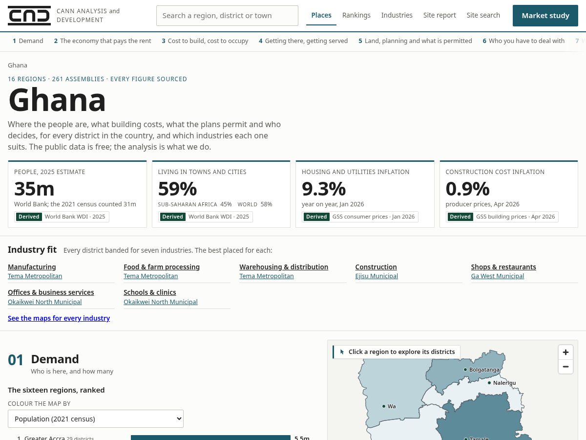 Landing-page snapshot of cadghana.com